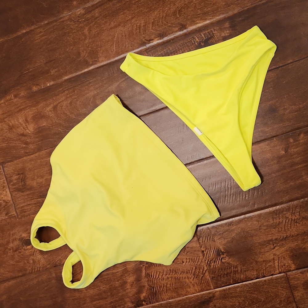 Athleta Conscious Crop Bikini Top and Bottom